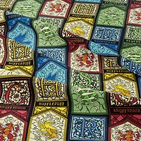 Harry Potter™ Stained Glass Houses Cotton Fabric