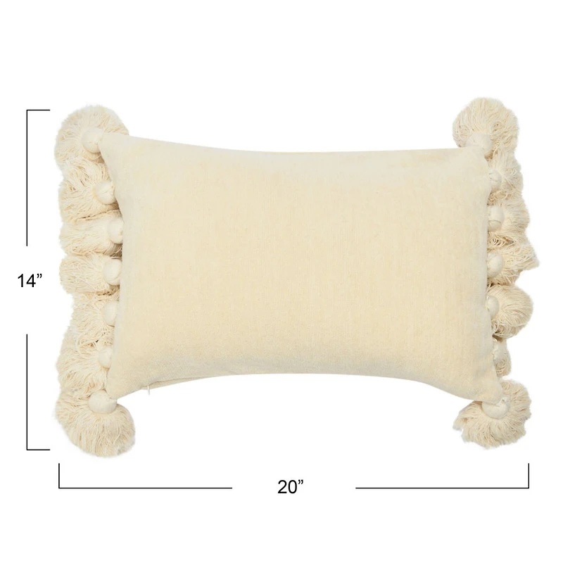 Hello Honey® Chenille Lumbar Pillow with Tassels