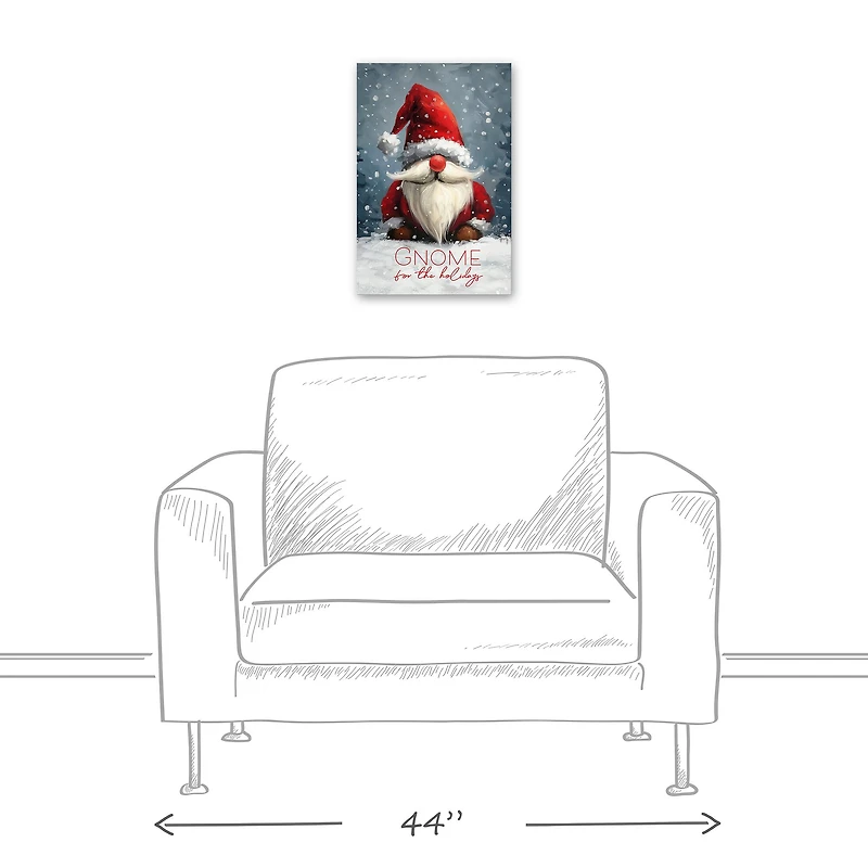 Gnome Santa 11" x 14" Canvas Wall Art