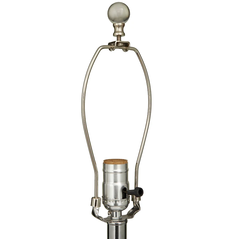 White Ceramic Fluted Base Table Lamp with Drum Shade 15" x 15" x 30"