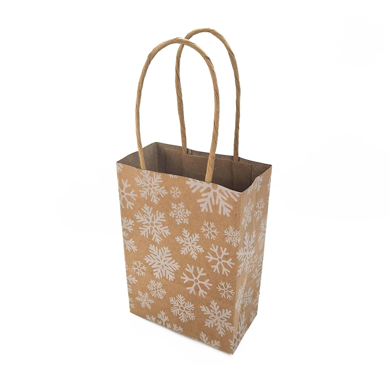 Mini Snowflakes Kraft Gift Bags, 6ct. by Celebrate It™