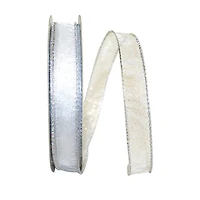 Reliant 5/8" x 25yd. White Corsage Glitter 2 Ribbon