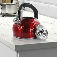 MegaChef 3L Red Stovetop Whistling Kettle