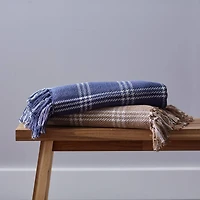 DII® French Blue Modern Farmhouse Plaid Throw