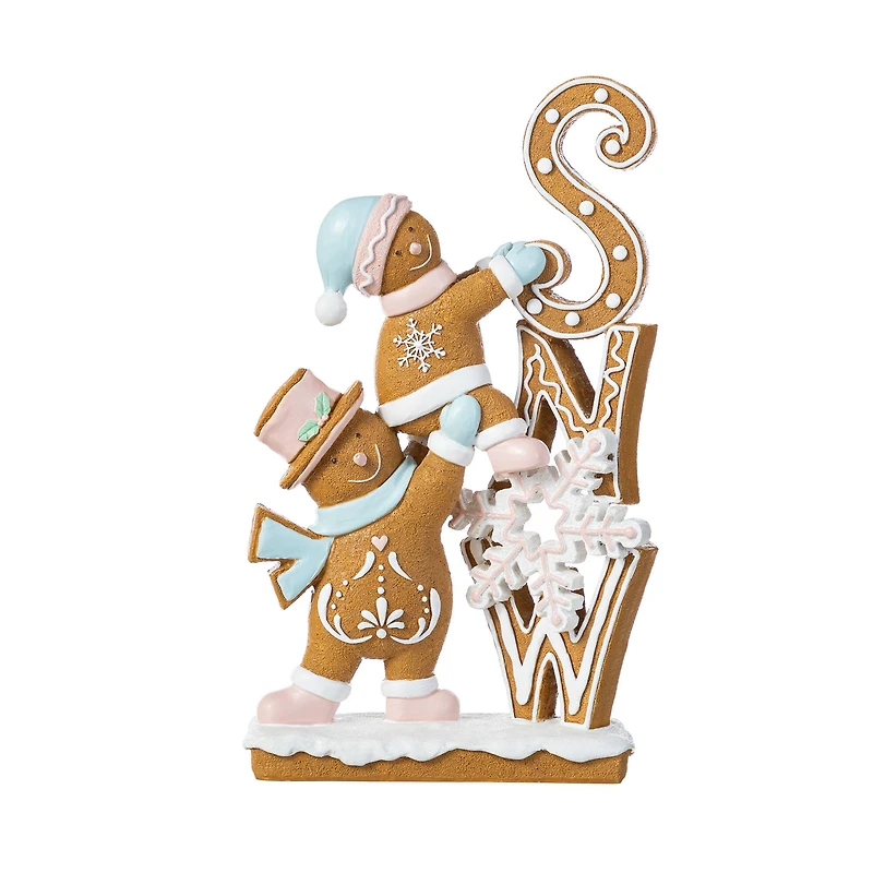 Glitzhome® 12.5" Resin Christmas Gingerbread Table Decor