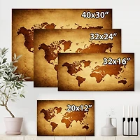 Designart - Ancient Map of The World VI