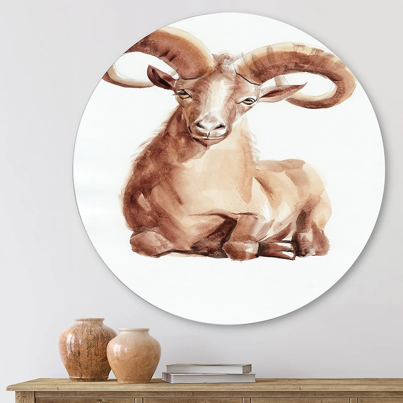 Designart - Portrait of Wild Ram With Mighty Horns II