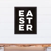 Easter Typography 16" x 20" Black Floating Framed Canvas