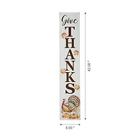 Glitzhome® 42" Thanksgiving Give Thanks Porch Sign