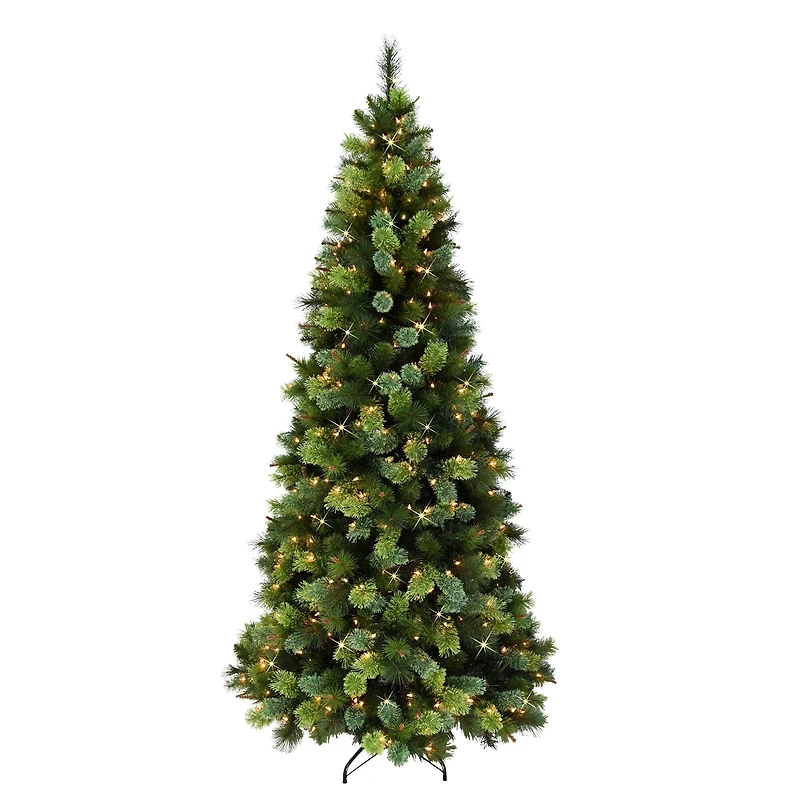 6.5ft. Pre-Lit Slim Portland Artificial Fir Tree, Clear Lights