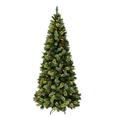 6.5ft. Pre-Lit Slim Portland Artificial Fir Tree, Clear Lights