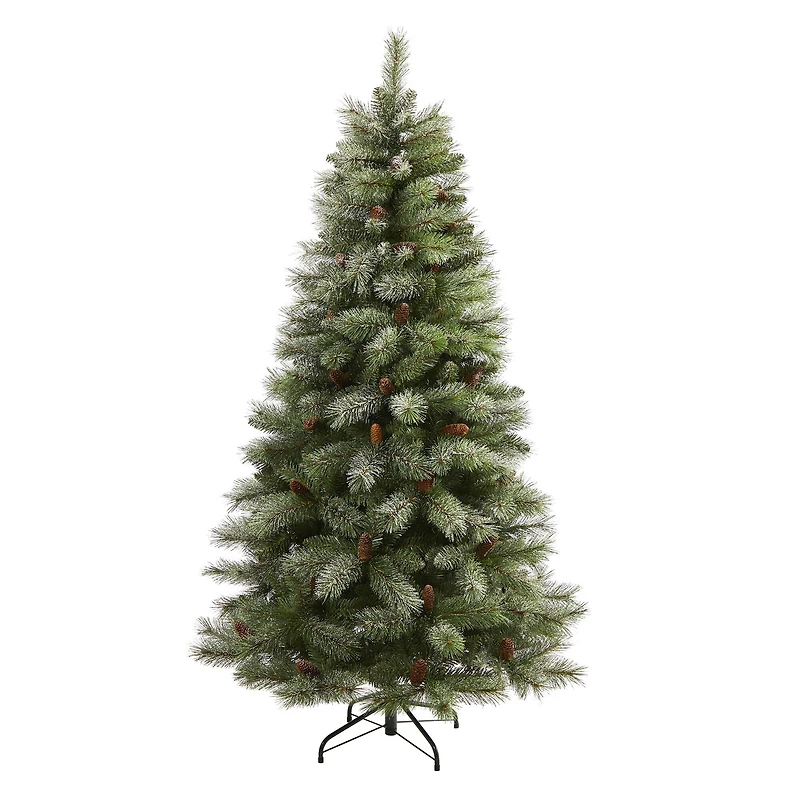6ft. Unlit Snowed French Alps Mountain Pine Artificial Christmas Tree