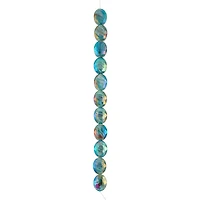 Aqua Faceted Glass Oval Beads, 15.5mm by Bead Landing™
