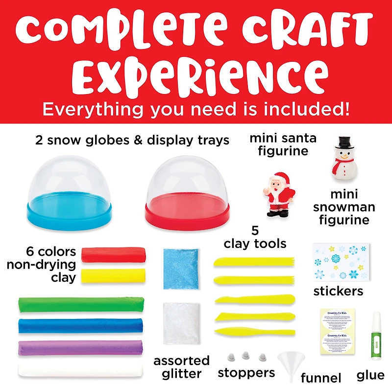 Creativity for Kids® Make Your Own Holiday Snow Globes