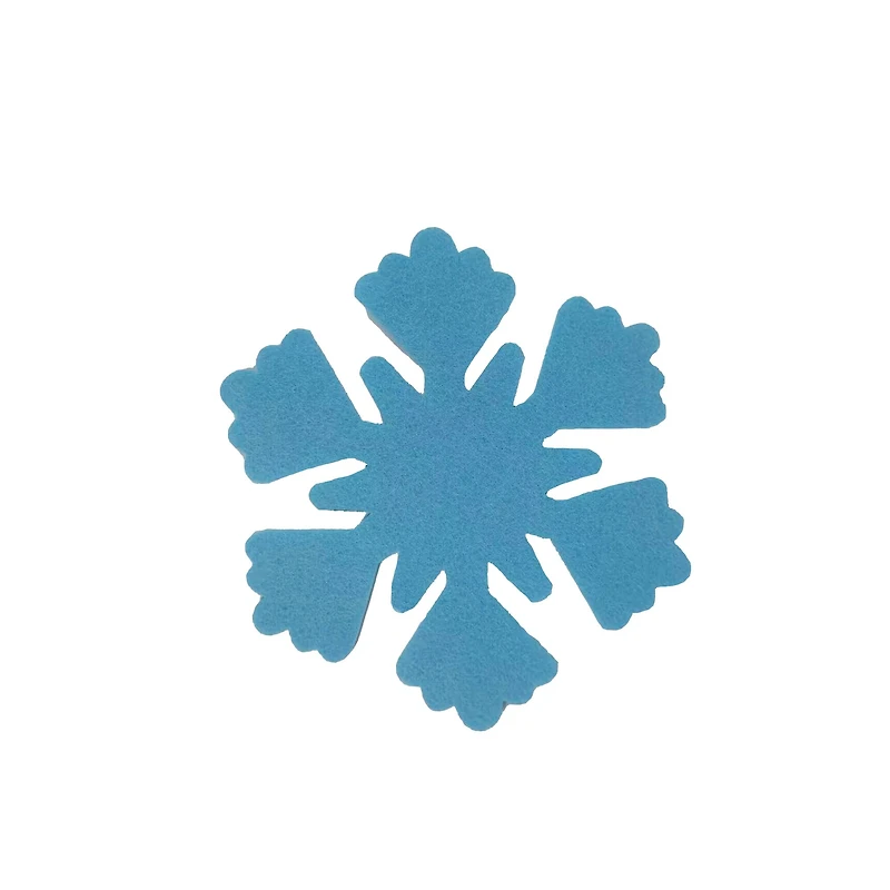 5.25" Light Blue Felt Snowflake Shapes, 18ct. by Creatology™