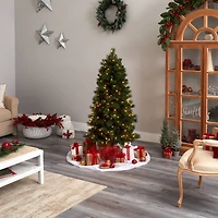 5ft. Pre-Lit West Virginia Mountain Pine Artificial Christmas Tree, Clear Lights