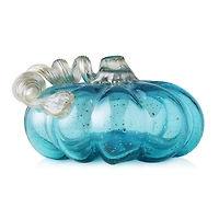 Glitzhome® Short Glass Pumpkin, Blue