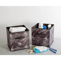 DII® Black Marble Cube Laundry Bin Set