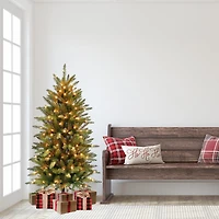 7.5ft. Pre-Lit Slim Fraser Fir Artificial Christmas Tree, Clear Lights