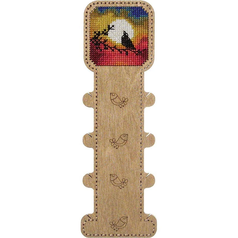 Wonderland Crafts Bird Embroidery Blank Wood Organizer