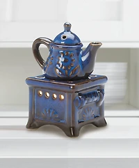 5" Blue Porcelain Teapot Stovetop Candle Oil Warmer