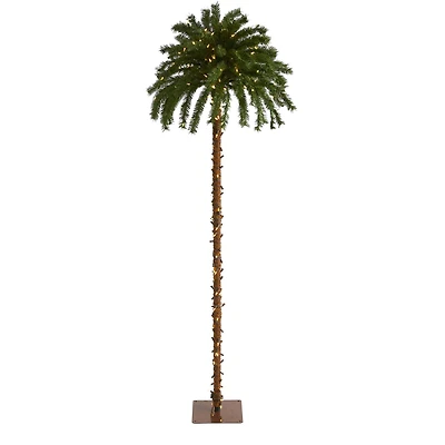 7ft. Pre-Lit Christmas Palm Tree, Warm White LED Lights