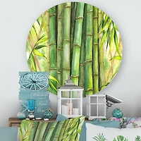 Designart - Bright Green Bamboo Stems