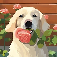 11" x 11" Floral Puppy Canvas Painting Kit by Craft Smart®