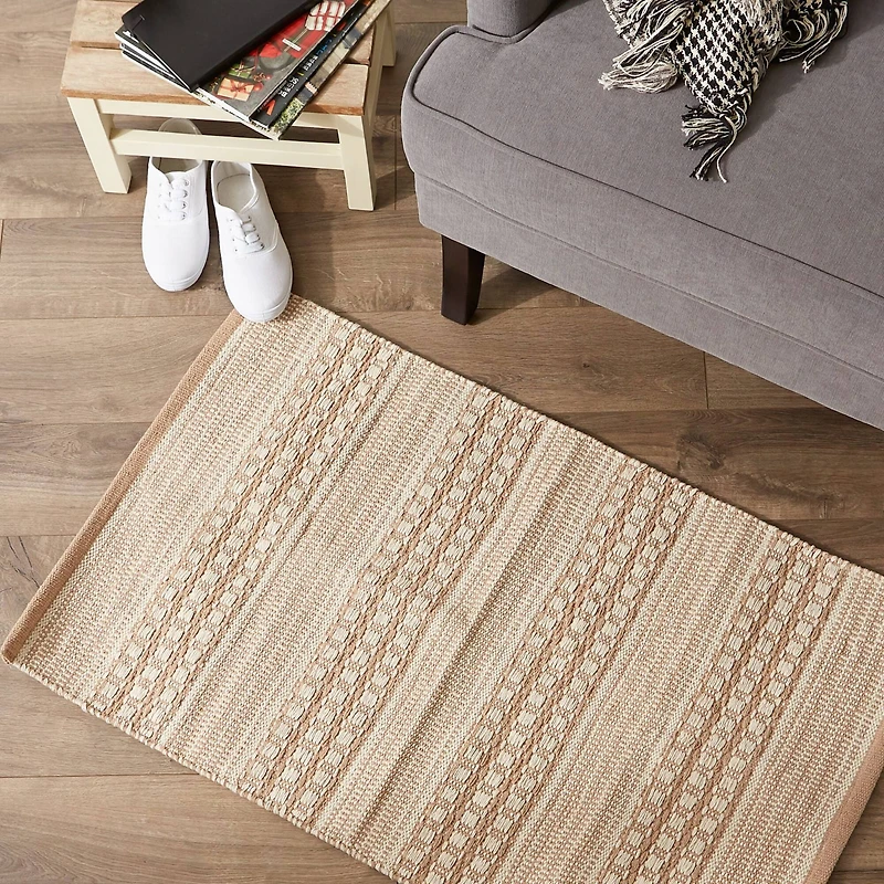 DII® Stone Dobby Stripe Hand-Loomed Rug, 2ft. x 3ft.