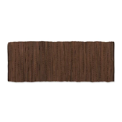 DII® Leather Brown Rag Rug, 2ft. x 6ft.