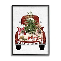 Stupell Industries Believe Seasonal Christmas Truck Framed Giclee Art