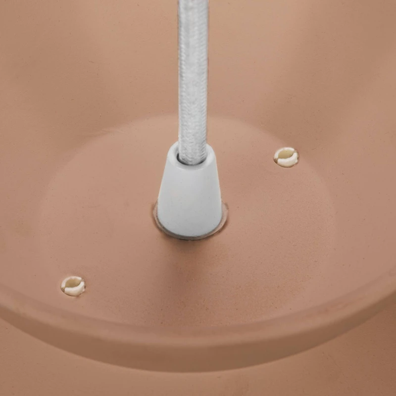 Hello Honey® Sienna Matte Terra Cotta Boho Ceramic Ceiling Light with White Fabric Cord