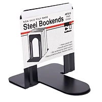 Charles Leonard 5" Black Steel Bookends, 6 Packs of 2