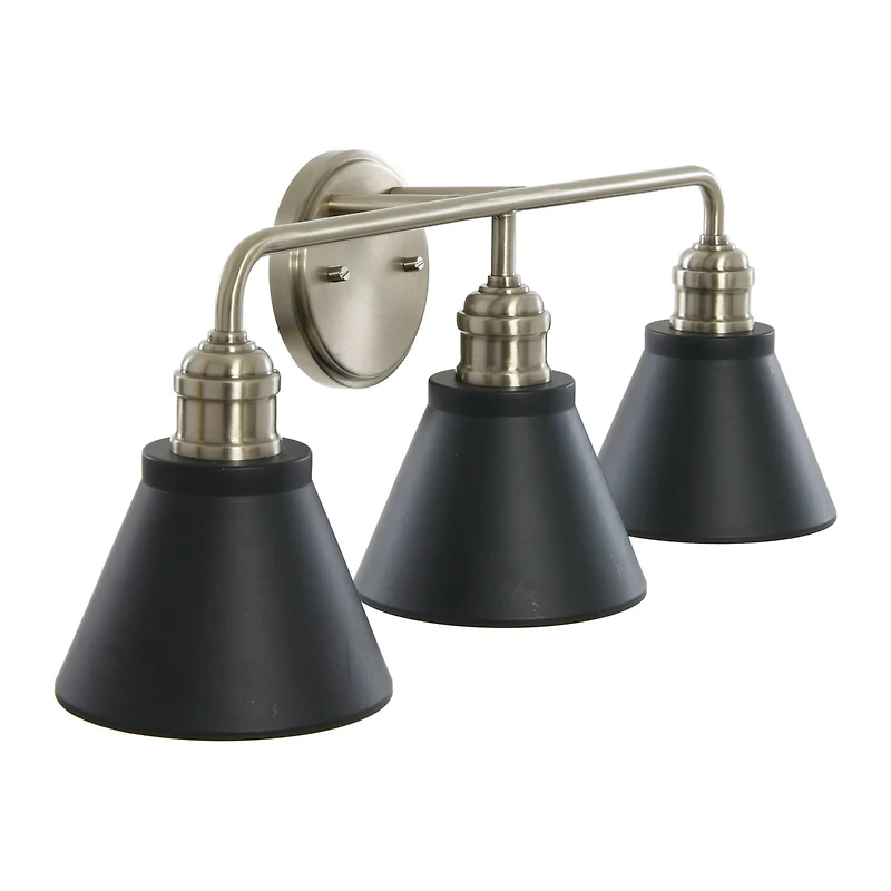 Hello Honey® Robert Stevenson Lighting Josie Metal 3-Light Vanity with Shades