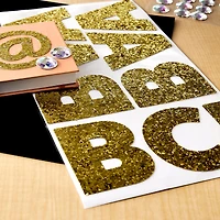 Gold Chunky Glitter Alphabet Stickers by Recollections™