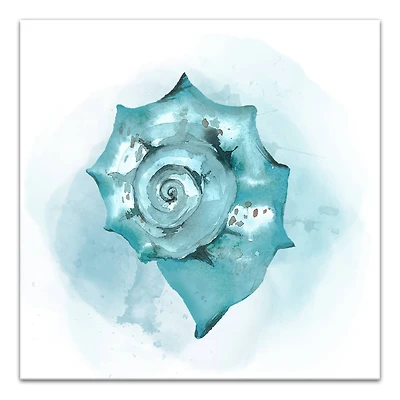 Blue Seashell 12" x 12" Canvas Wall Art