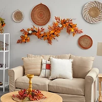 68" Maple Leaves, Pumpkins, Gourds, Berries & Pinecones Fall Garland