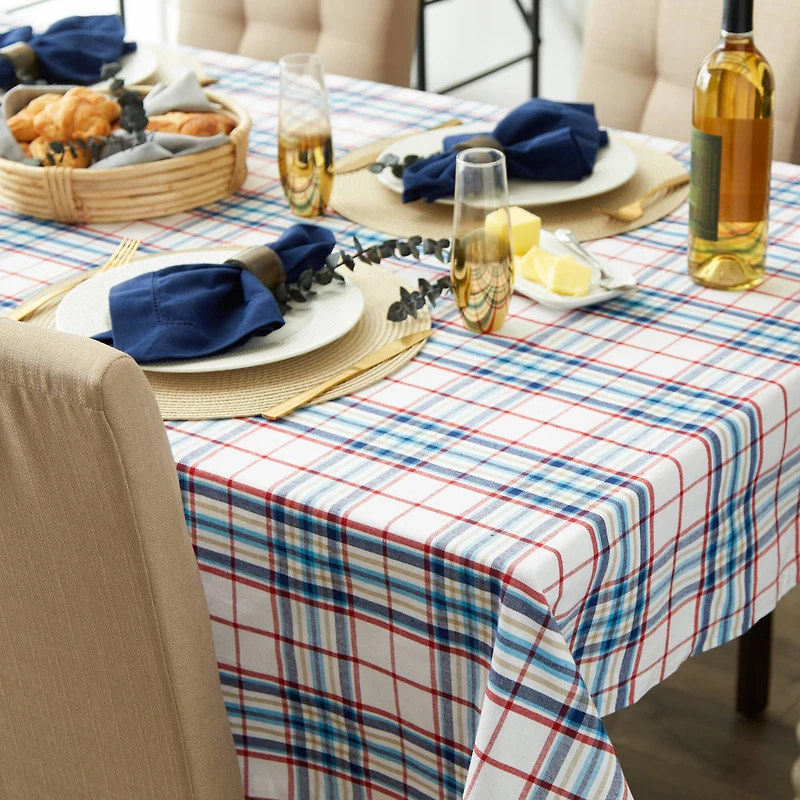 Lighthouse Plaid Tablecloth 52" x 52"