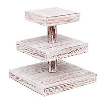 Mind Reader Brown 3-Tier Square Cupcake Tower