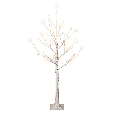 4ft. Pre-Lit White Artificial Twig Christmas Tree, White Lights