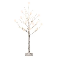 4ft. Pre-Lit White Artificial Twig Christmas Tree, White Lights