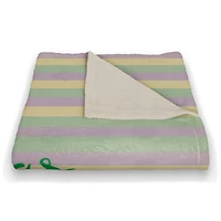 Truck Load Stripes Mardi Gras Fleece Throw