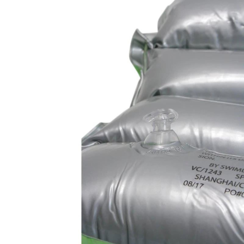 30" Inflatable Transparent Green & Metallic Silver Surf Rider Pool Float