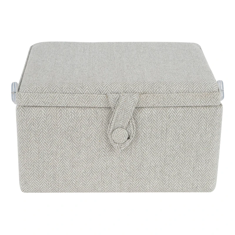 11.5" Gray Sewing Basket by Loops & Threads®