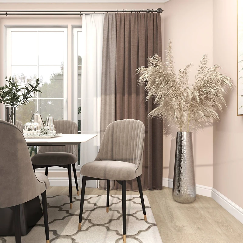 31" Silver Aluminum Tall Hammered Vase