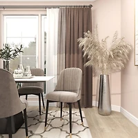 31" Silver Aluminum Tall Hammered Vase