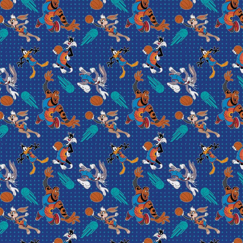 Space Jam Players Tonal Precut Cotton Fabric