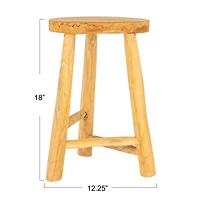 Hello Honey® Natural Bleached Teakwood Round Stool