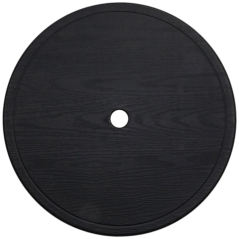 20" Black Outdoor Umbrella Table Tray