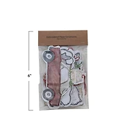 Hello Honey® Embroidered Handmade Holiday Icons Recycled Paper Ornament Set